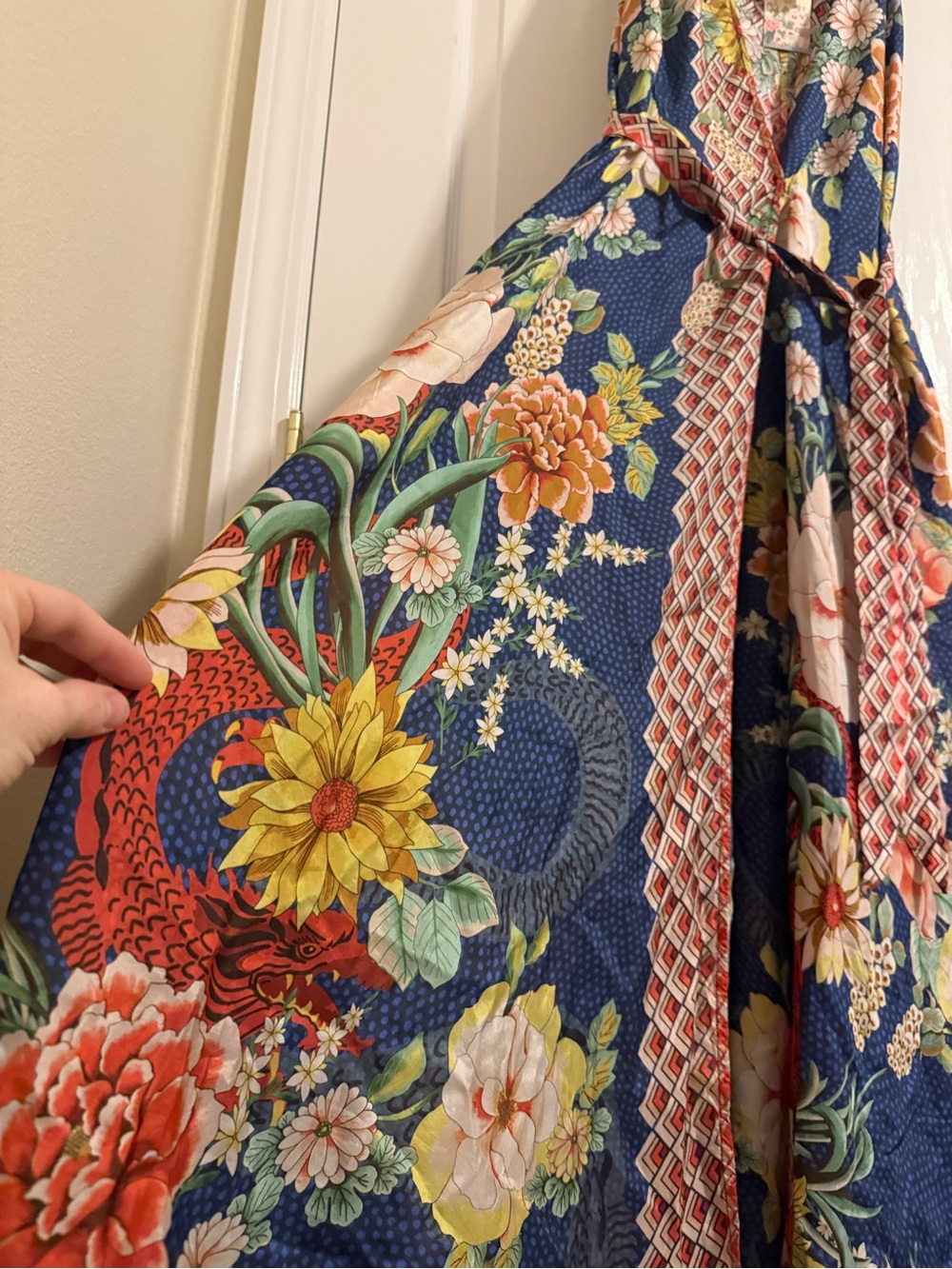 Johnny Was NWT Floral Maxi Dress / Kimono Cover-Up - Picture 4 of 8